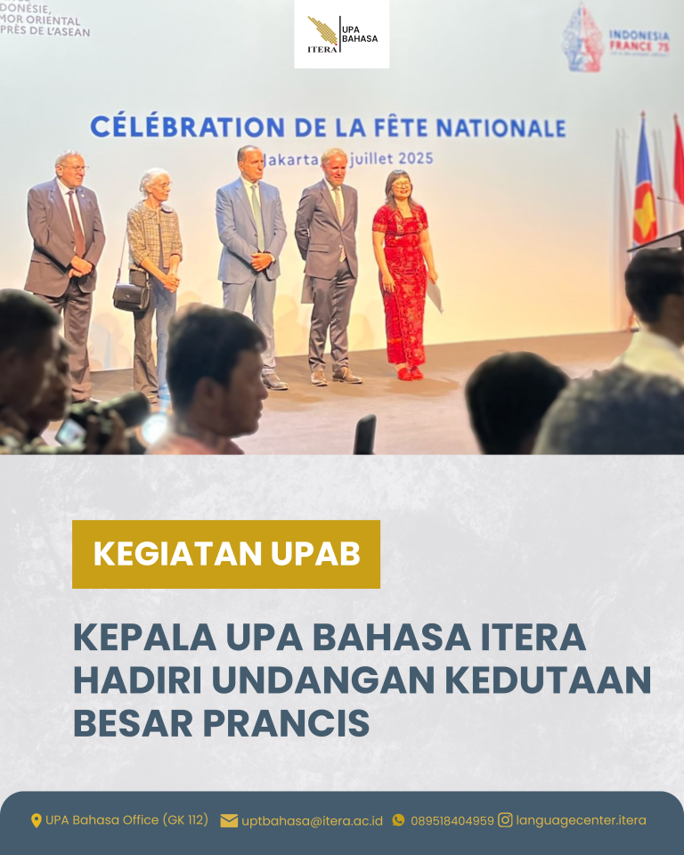 Kepala UPA BAHASA ITERA Hadiri Undangan Kedutaan Besar Prancis