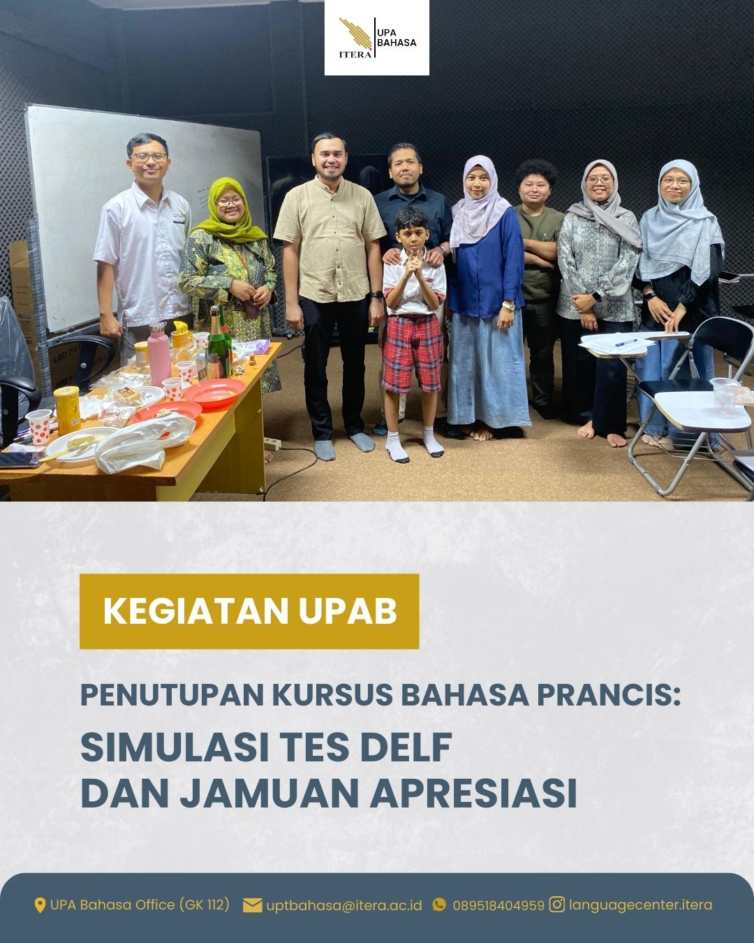 Penutupan Kursus Bahasa Prancis: Simulasi Tes DELF dan Jamuan Apresiasi