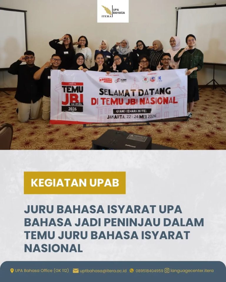 Juru Bahasa Isyarat UPA Bahasa ITERA Jadi Peninjau pada Temu Juru Bahasa Isyarat Nasional 2026